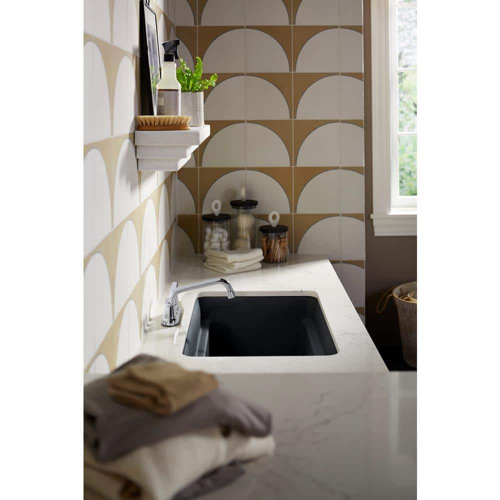 Cairn 27-1/2 in. X 18-5/16 in. X 12-5/8 in. Undermount Utility Sink