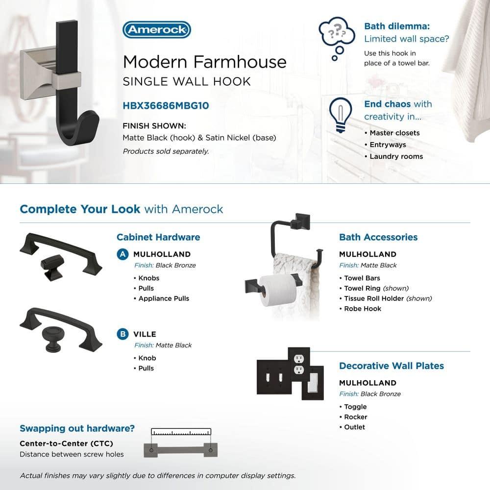Burbank Transitional Single Prong Decorative Wall Hook