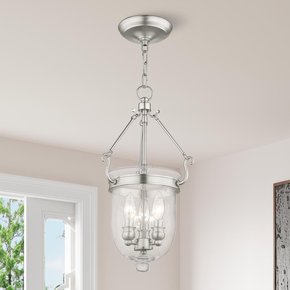 Livex Lighting Jefferson 3 - Light Chandelier in  Brushed Nickel