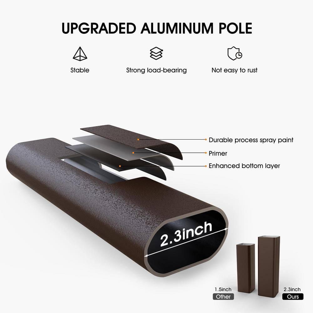 PURPLE LEAF 3-Seat Deluxe Outdoor Patio Porch Swing with Weather Resistant Steel Frame, Adjustable Tilt Canopy, Cushions and Pillow Included, Beige