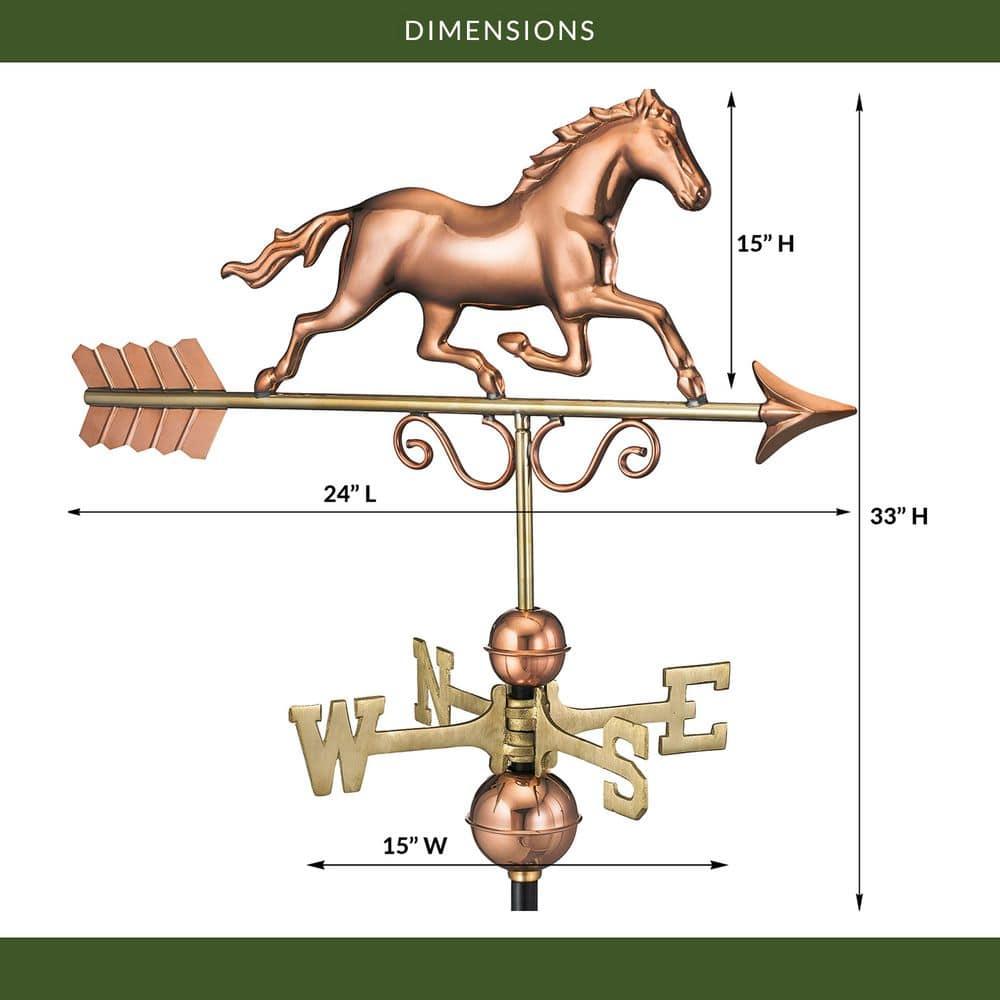 Galloping Horse Copper Weathervane