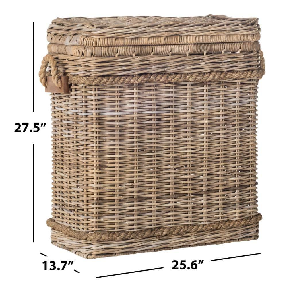 Sidonie Wicker Hamper - Brown - Safavieh