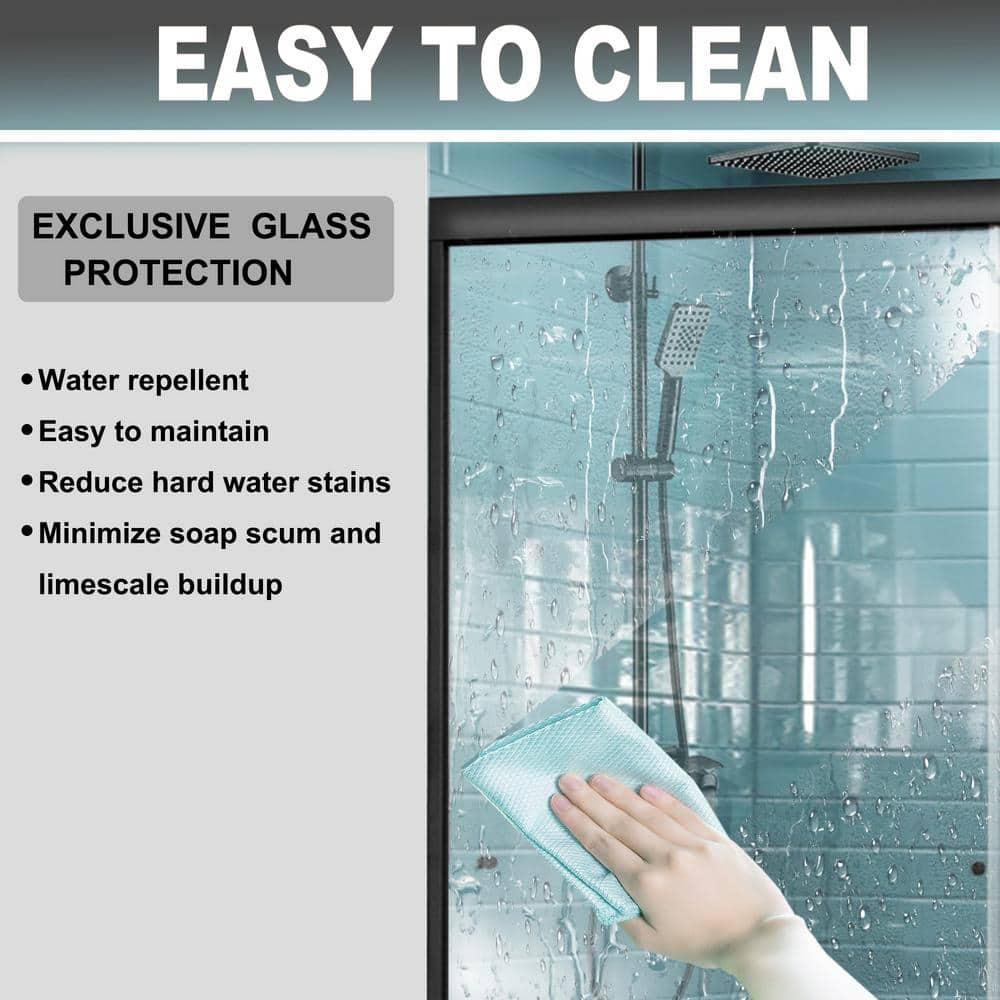 44-48 in.W x 72 in.H Semi-Frameless Sliding Shower Door Clear SGCC Tempered Glass.