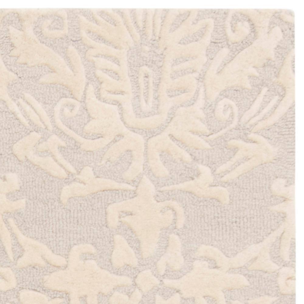 Blossom BLM107 Hand Tufted Indoor Area Rug - Light Grey/Ivory - 5'x8' - Safavieh