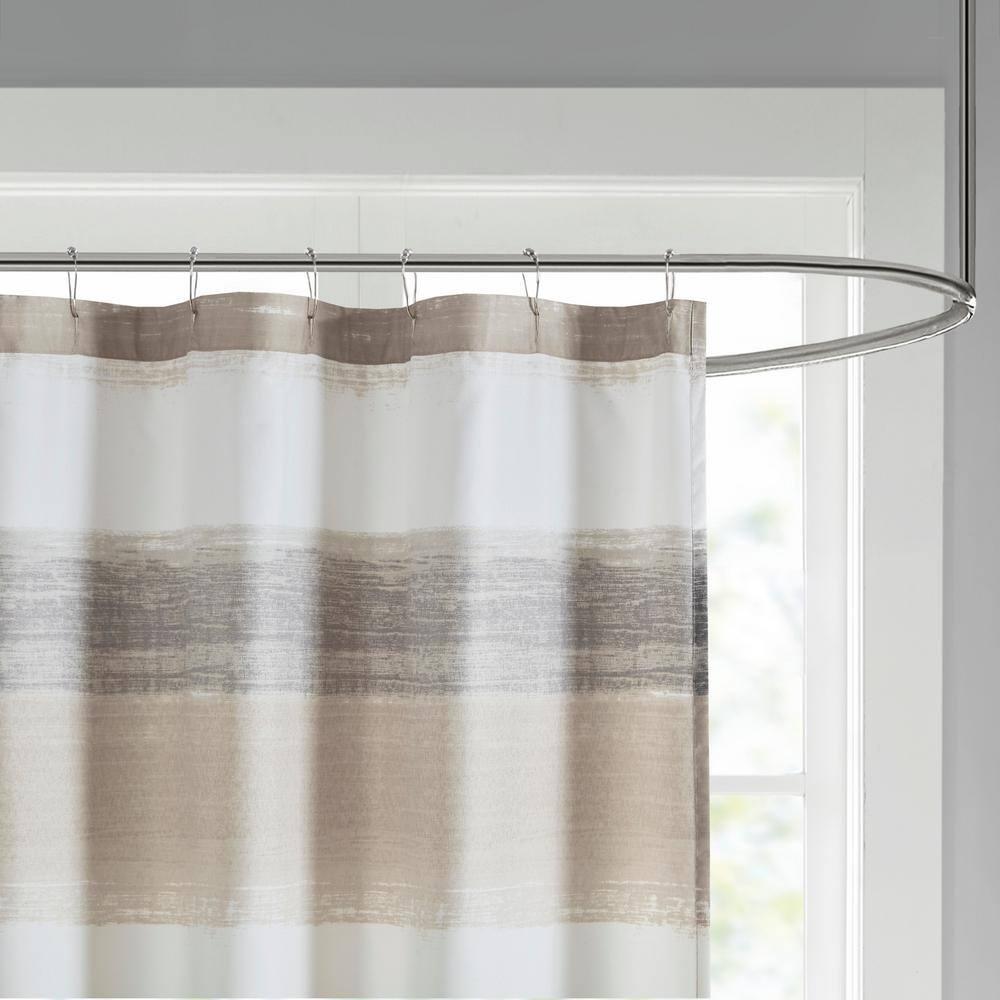 Madison Park Essentials Saben Stripe Print Shower Curtain
