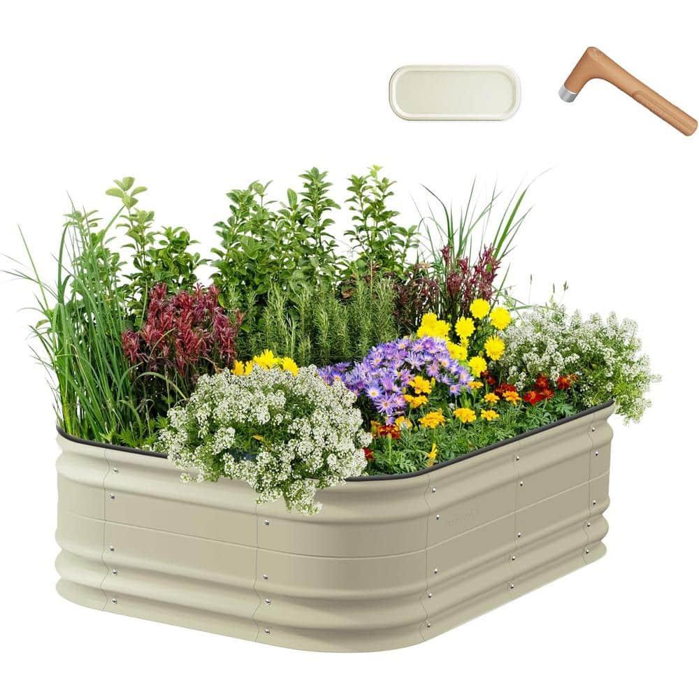 Vego Garden Novel 17" Tall 6 In 1 Modular Metal Outdoor Raised Garden Bed