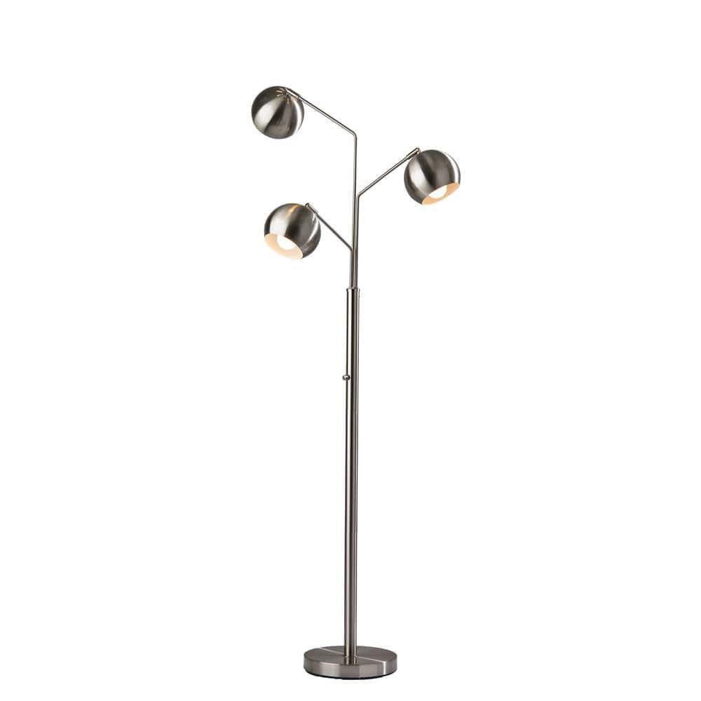 Brooks Metal Triple Head Floor Lamp (68")