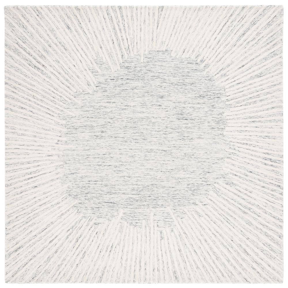 Abstract ABT478 Hand Tufted Area Rug - Gray/Ivory - 6'x6' - Safavieh.