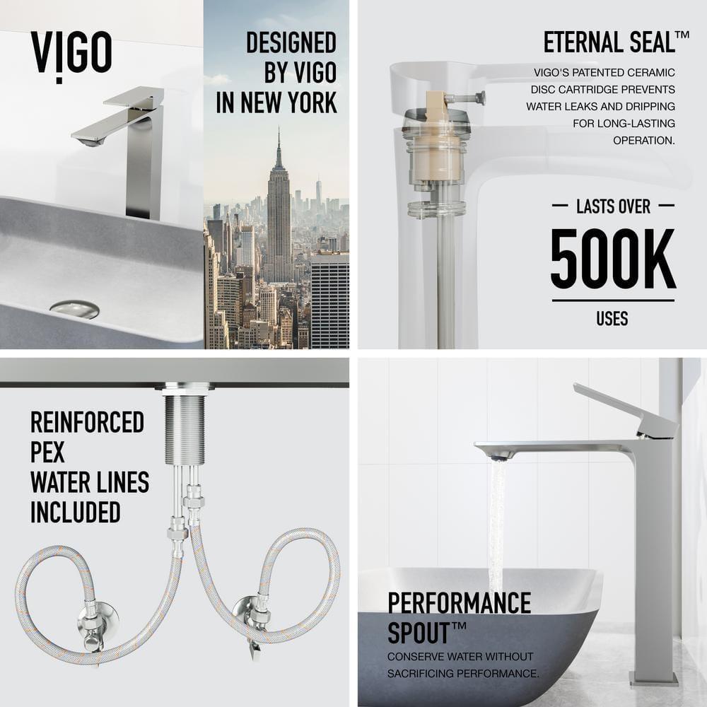 Dunn 11" H Single Handle Vessel Sink Bathroom Faucet