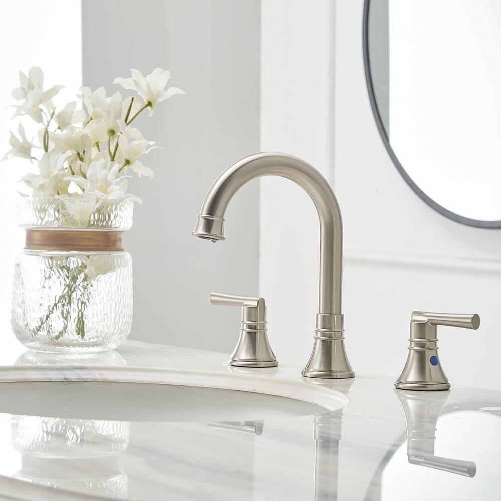 Widespread 2-handle Bathroom Faucet with Drain Assembly