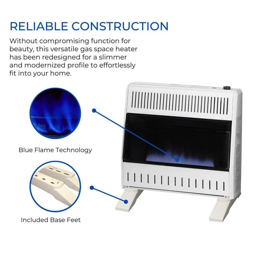 Procom Heating Liquid Propane Vent Less Blue Flame Heater with Base Feet- 30,000BTU T-Stat Control, Model-ML300TBA-B