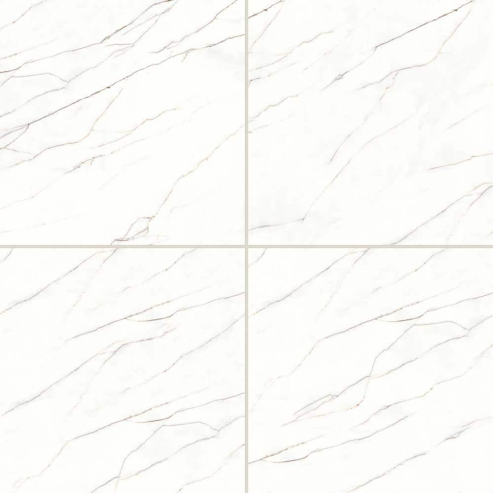 Bedrosians Shandar 24" x 24" Porcelain Marble Look Wall Floor Use Tile in Viber Red