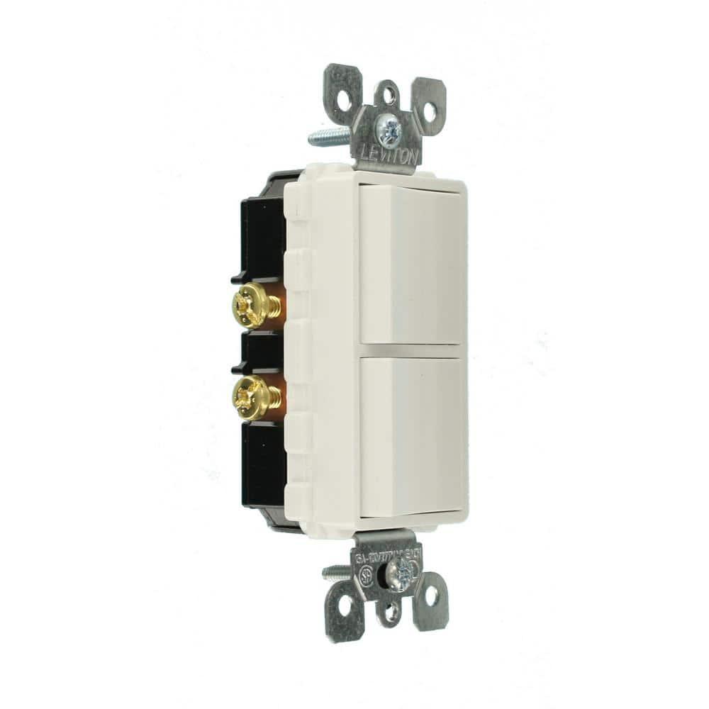 Leviton R02-5634-W Two Single-pole Switches