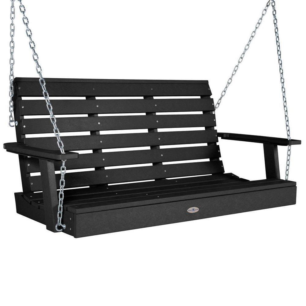 Bahia Verde Outdoor S Riverside Porch Swing 4ft Black Sand