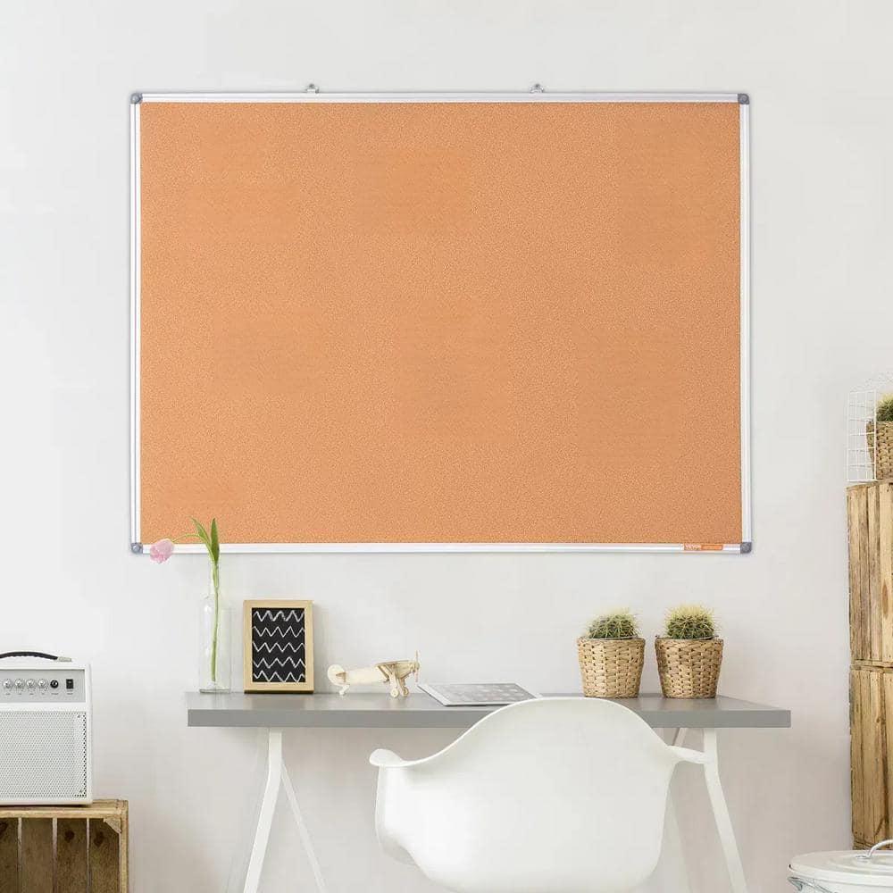 Stellweilan Tessberg 48"x36" Large Cork Board – Wall-Mounted Bulletin Board with Pin Board – Perfect for School, Home, Office