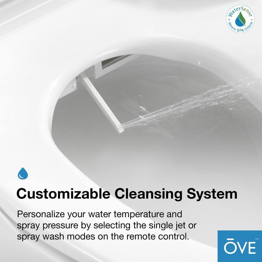 Ove Decors Virtuoso Tank Smart Toilet 1.28 GPF Elongated Bidet Toilet (Seat Included)
