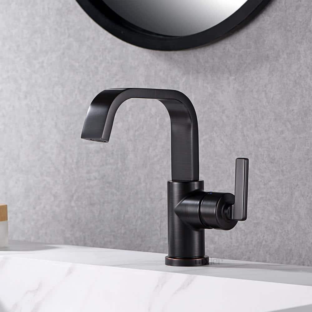 Single Hole Bathroom Faucet with Drain Assembly