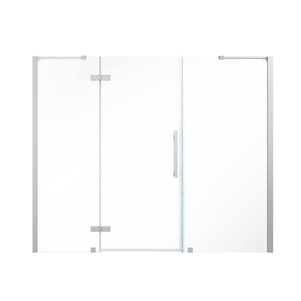 Endless Tampa 87" W x 72" H Alcove Frameless Shower Kit, Door, 2 Panel