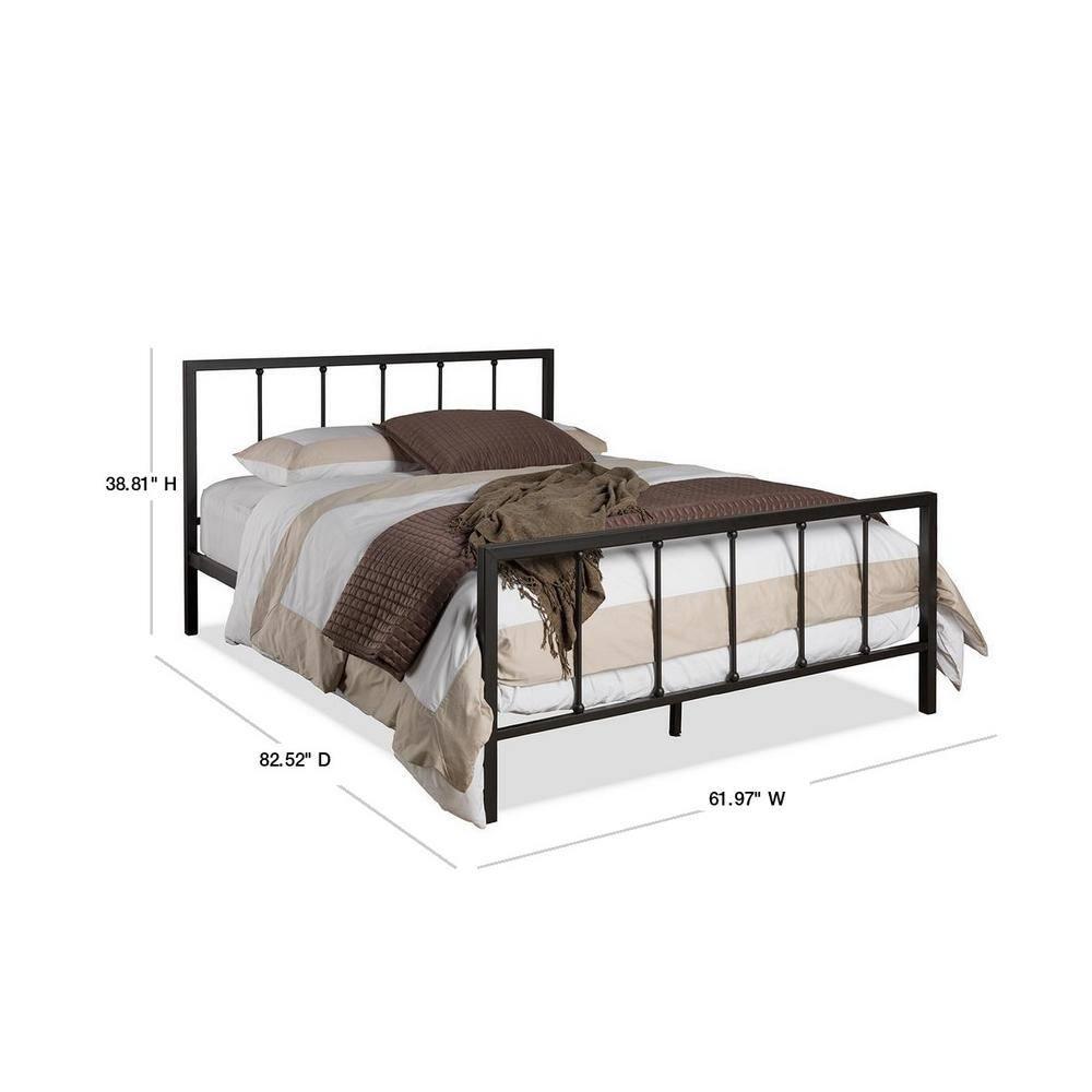 Amy Metal Queen Spindle Bed in Dark Bronze