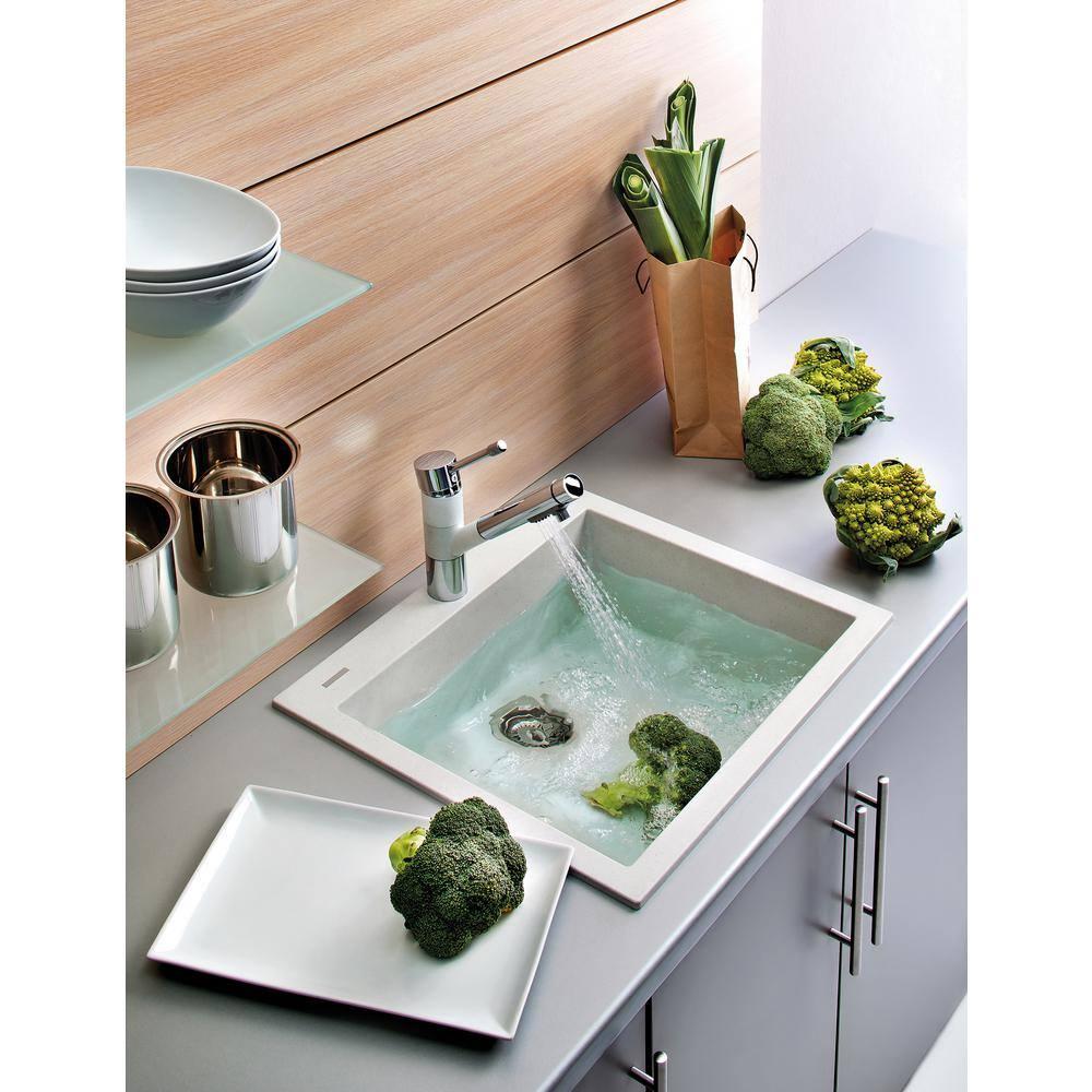 Ruvati Ruvati epiGranite Drop-in Topmount Granite Composite Kitchen Sink RVG1022WH
