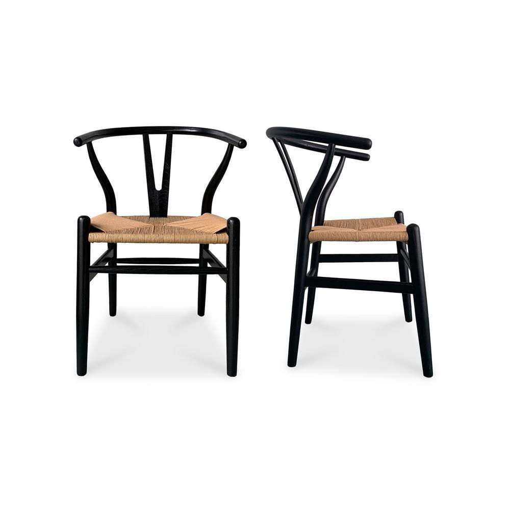 Cylia Dining Chair (Set of 2) - Black and Natural
