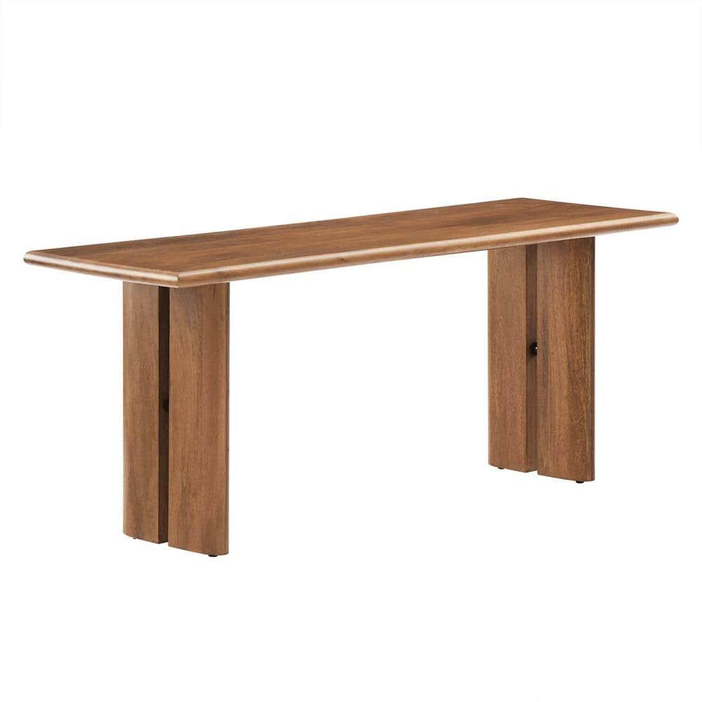 Modway Amistad 46" Solid Wood Bench, Walnut