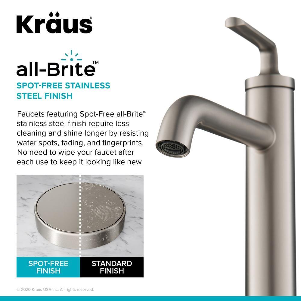 Ramus Single Handle Vessel Sink Bathroom Faucet with Drain Assembly