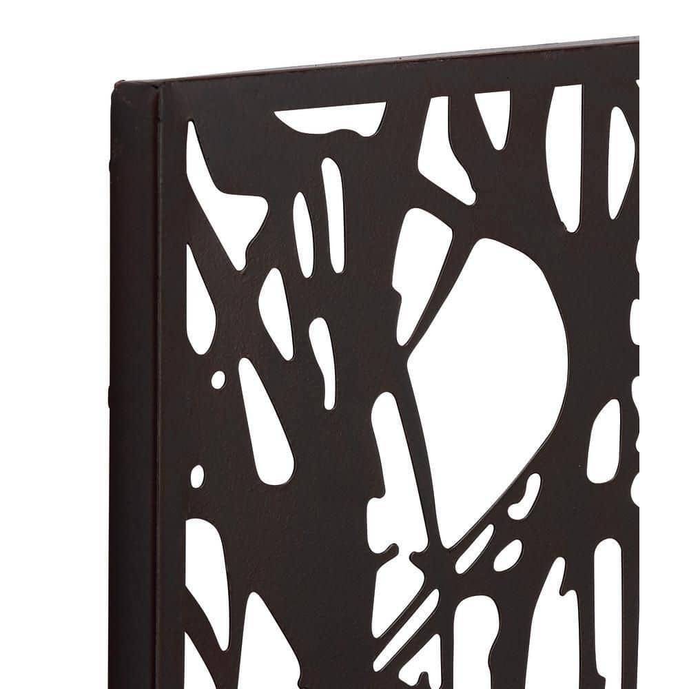 DecMode Black Metal Tree Wall Decor