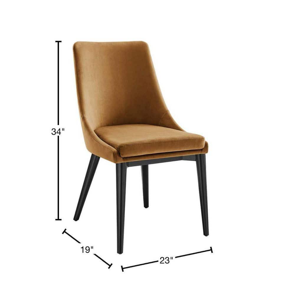 Viscount Performance Velvet Dining Chair Cognac - Modway