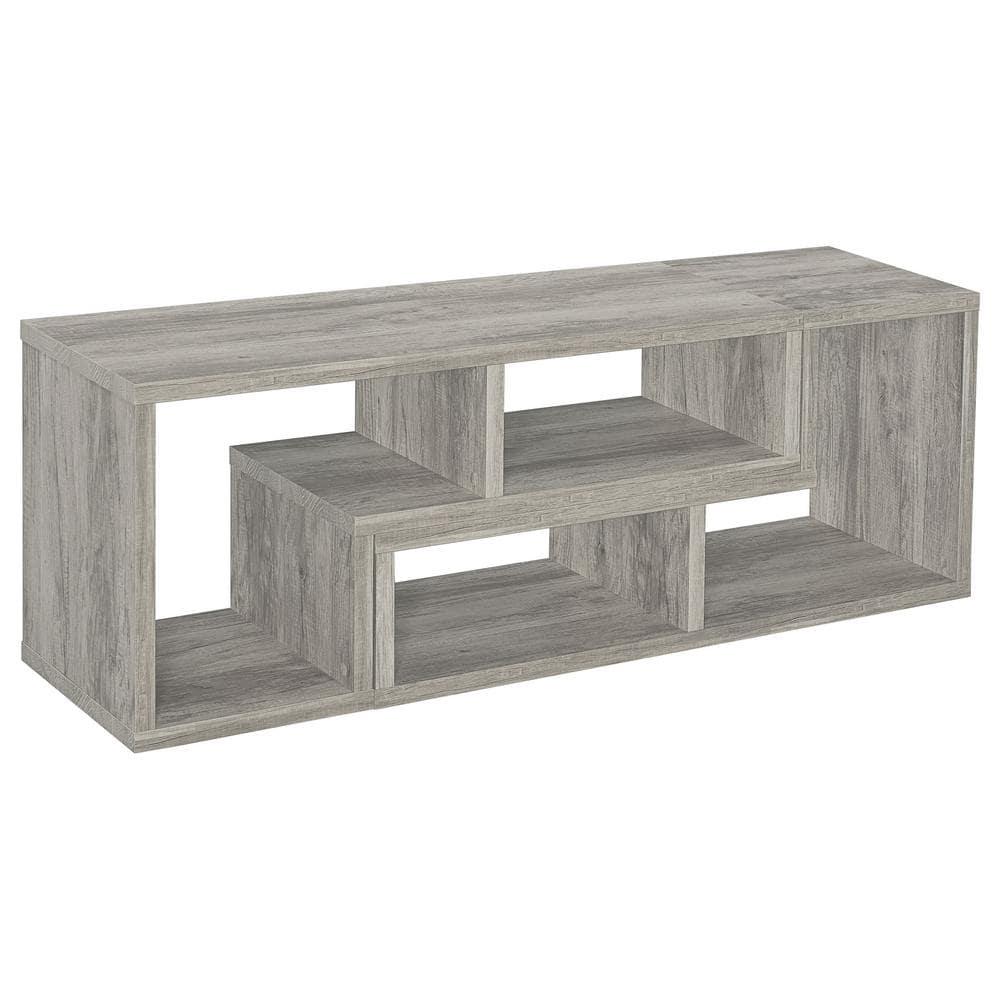 22" Velma Modular Bookcase & TV Stand: Stackable, Horizontal, Gray Driftwood - Coaster