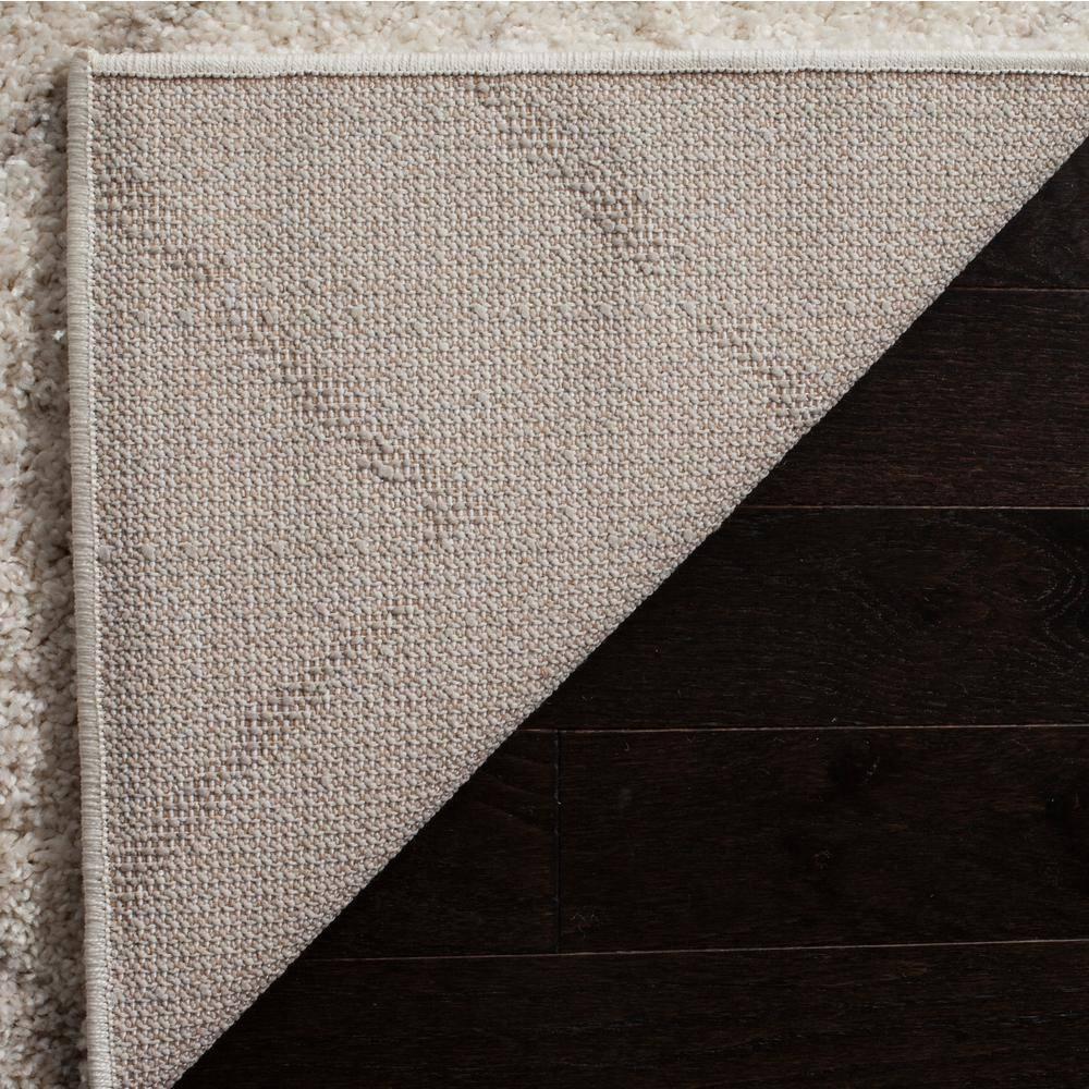 SAFAVIEH Arizona Zarif Geometric Shag Area Rug, Ivory/Beige, 11' x 11' Square