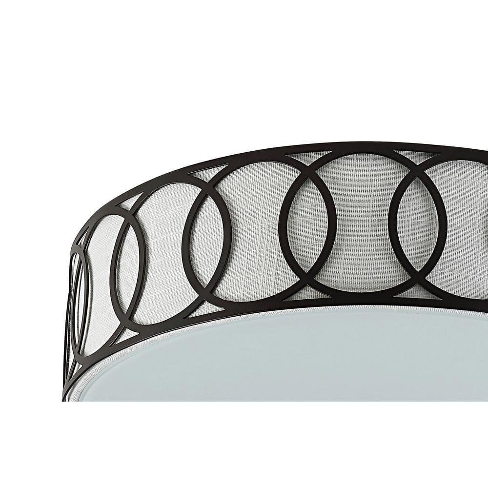 Aubrey 3-Light 15.5" Metal LED Flush Mount, Oil Rubbed Bronze