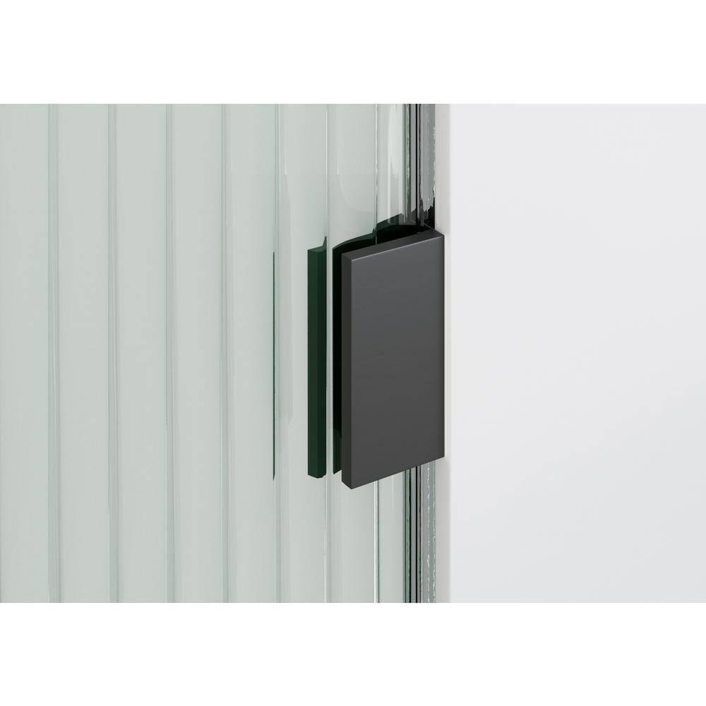 Aurora 30 in. x 58.25 in. Frameless Fluted Radius Single Fixed Bath Panel