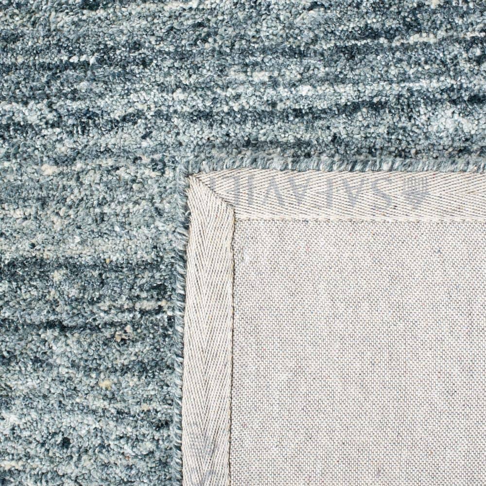 SAFAVIEH Himalaya Flanagan Solid Area Rug, Blue/Gold, 6' x 9'