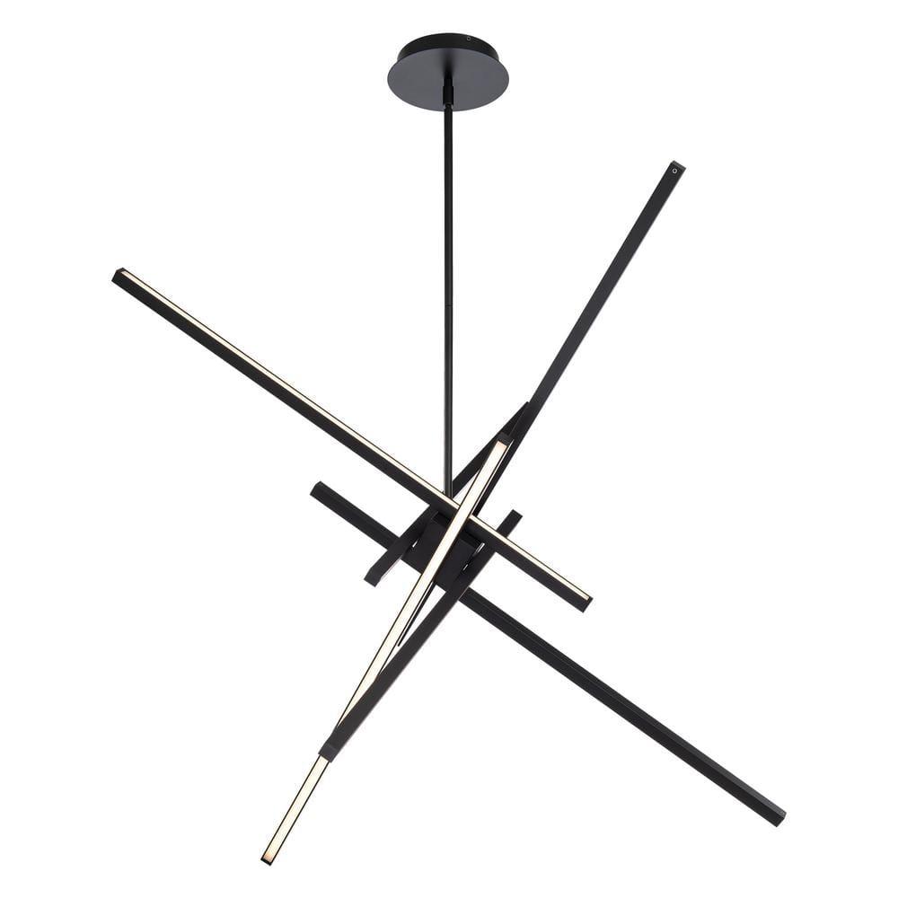 WAC Lighting Parallax 39" 3000K 1-Light LED Modern Aluminum Pendant in Black