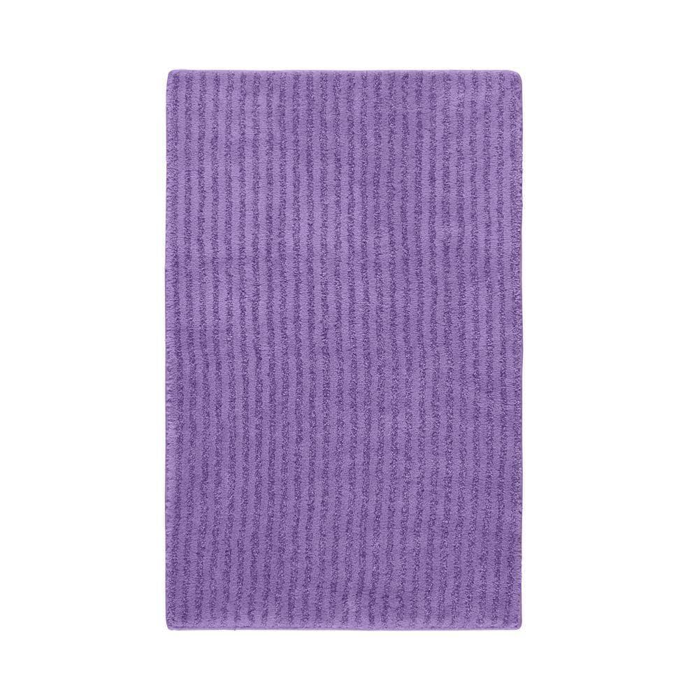 Garland Rug Sheridan Washable Nylon Purple Bath Rug, 24" x 40"