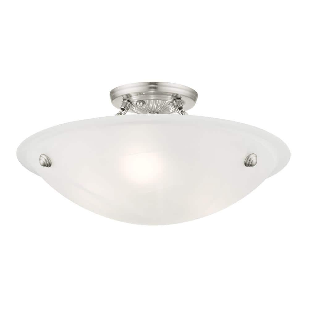 Livex Lighting - Oasis - 3 Light Flush Mount in Contemporary Style - 16 Inches
