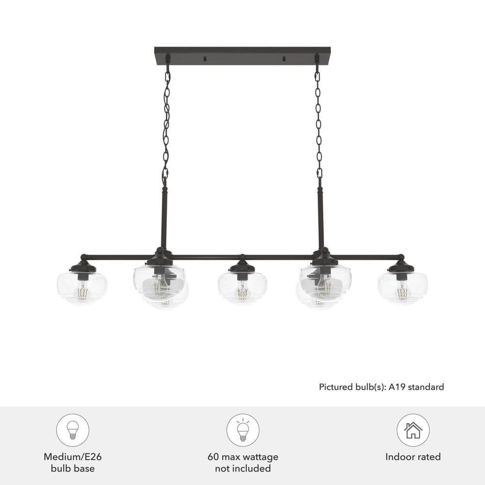 Saddle Creek 7 - Light Kitchen Island Linear Pendant