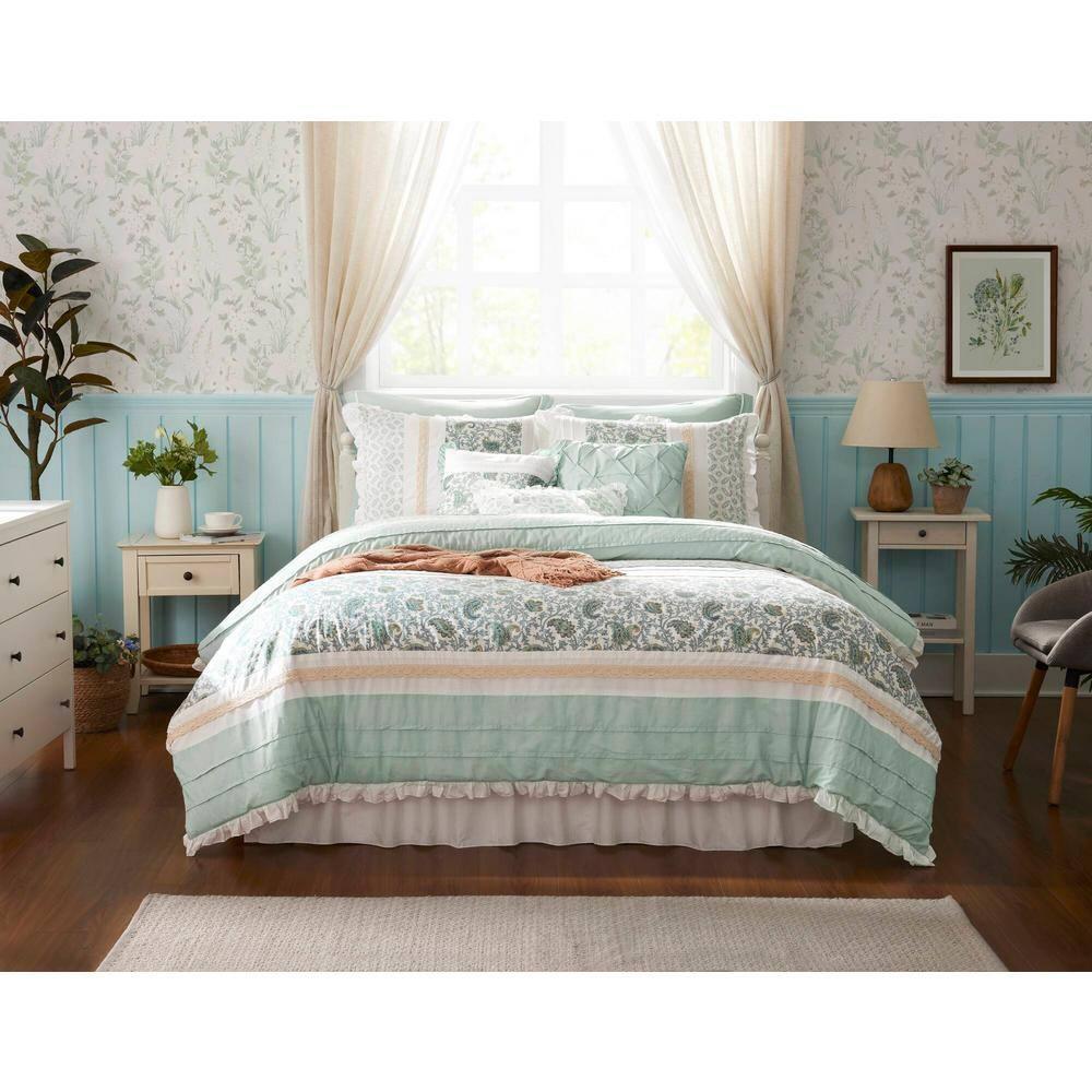 Dawn 9 Piece Cotton Percale Comforter Set