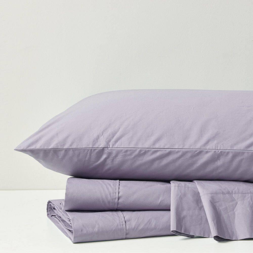 Peached Percale 200 Thread Count Relaxed Cotton Percale Sheet Set