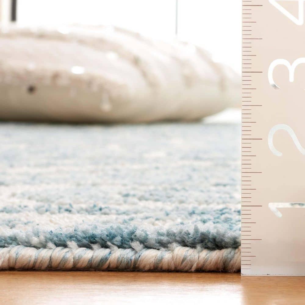 Adirondack ADR131 Machine Made Indoor Area Rug - Ivory/Light Blue - 8'x10' - Safavieh