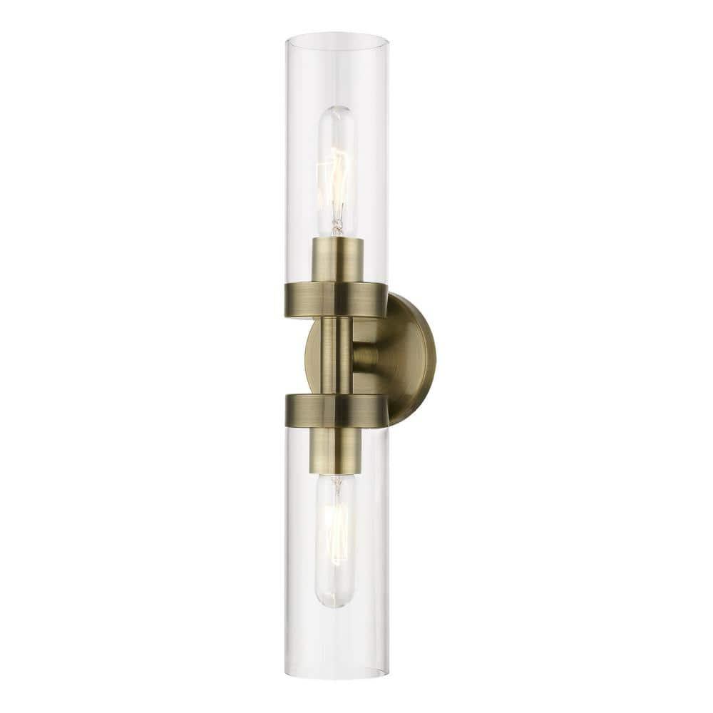 Livex Lighting Ludlow 2 - Light Vanity in  Antique Brass
