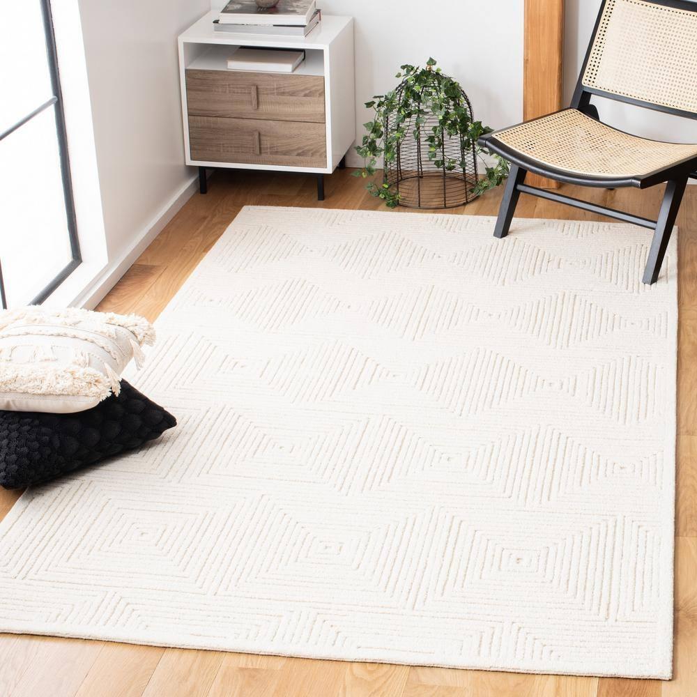 Textural TXT102 Hand Tufted Area Rug - Ivory - 5'x8' - Safavieh.