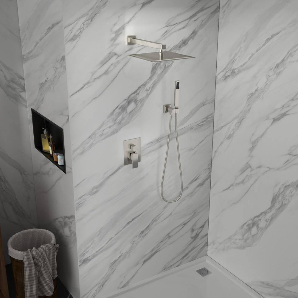 Lordear 10 Inches Luxury Wall Mounted Rainfall Shower Head System