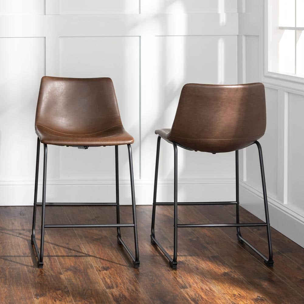 Hokku Designs Mayeu Upholstered Counter Stool (Set of 2)