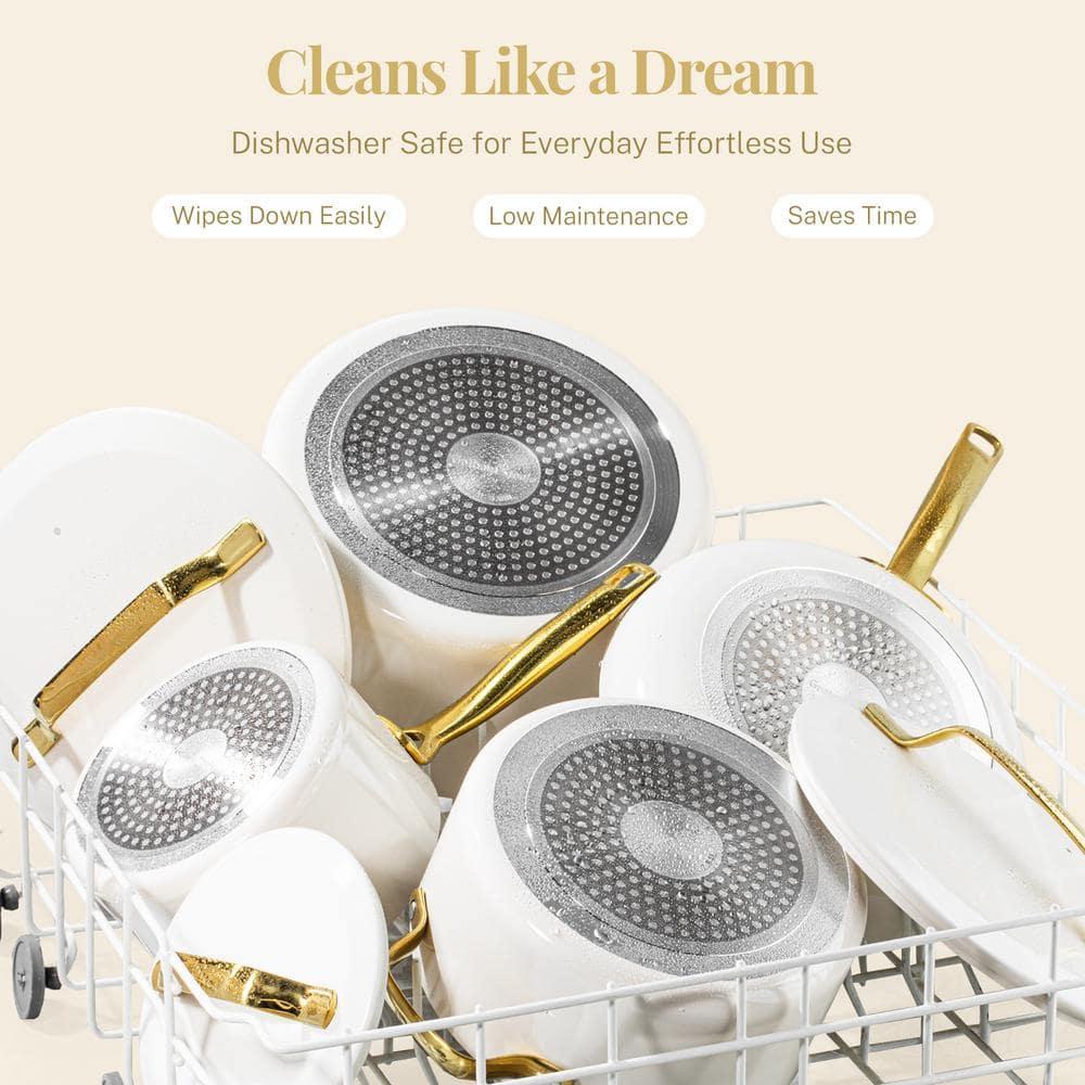 Gotham Steel Gotham Steel Modern Collection 11 Pc Cream Nonstick Cookware Set