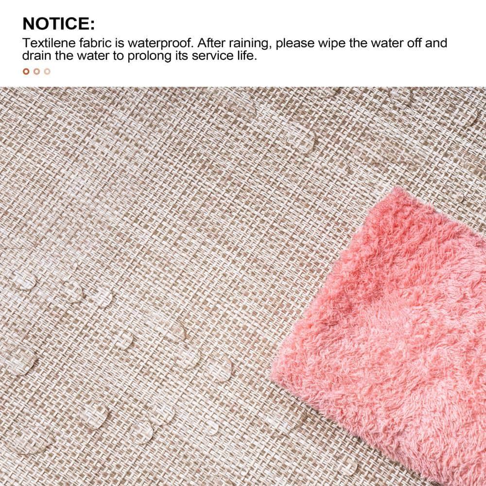 Outdoor Five Position Adjustable Chaise Lounge Chair Beige - Crestlive Products