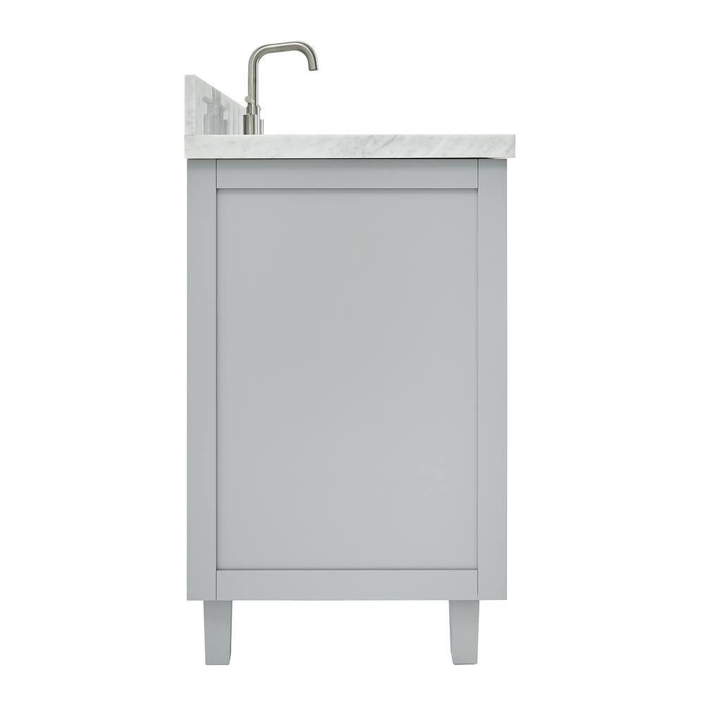 ARIEL Monrow 49 Single Sink Bathroom Vanity with Italian Carrara Marble Top