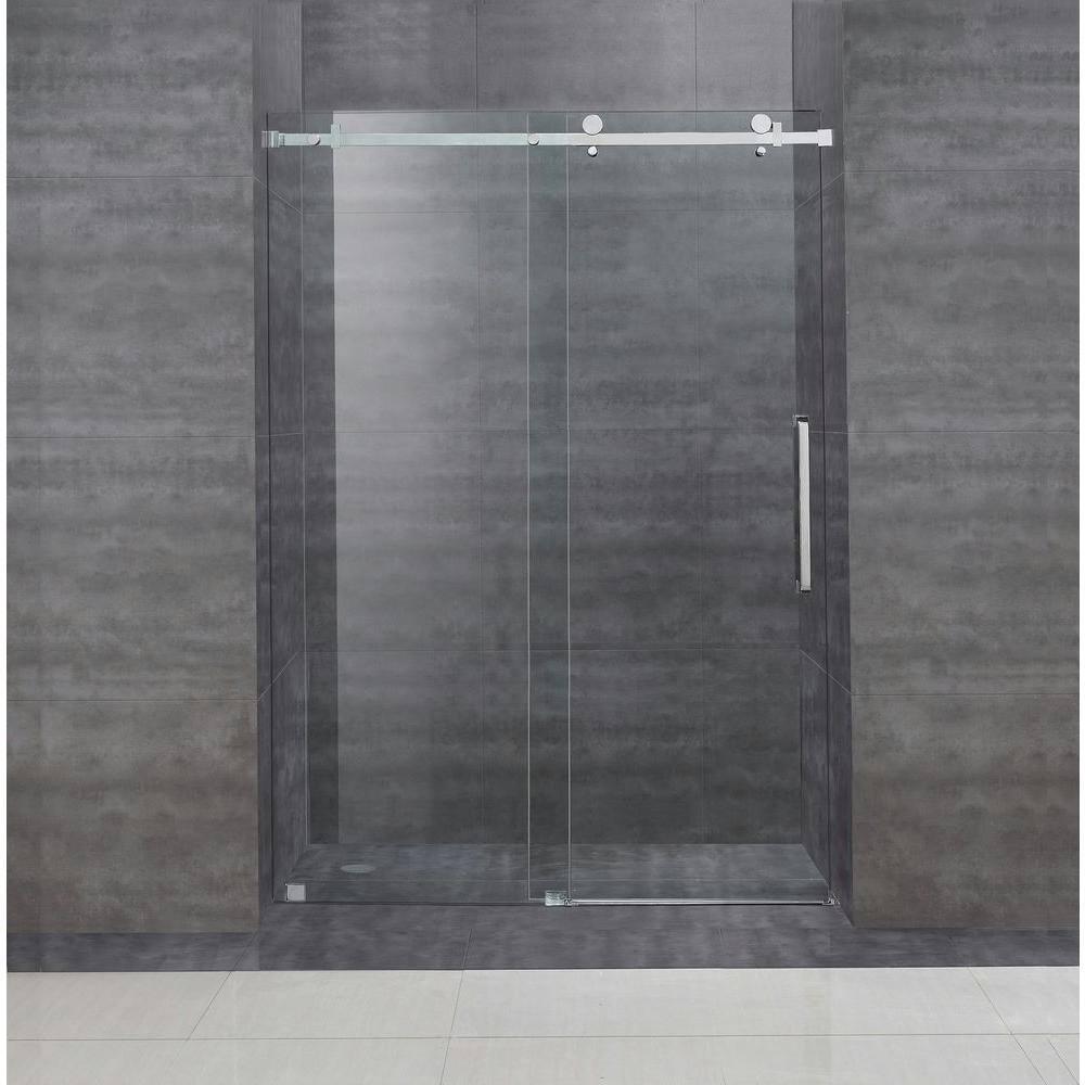 Moselle 75" H Single Sliding Frameless Shower Door