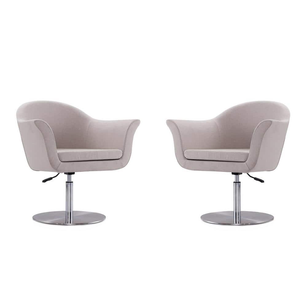 Orren Ellis Hillian Upholstered Swivel Armchair (Set of 2)